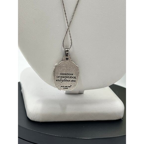 ALEX AND ANI Guardian Of Strength Wisdom Expandable Pendant Necklace - Picture 8 of 10